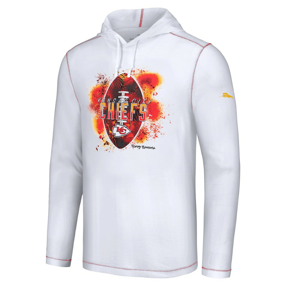 Kansas City Chiefs Graffiti Touchdown Pullover Hoodie White | Tommy Bahama