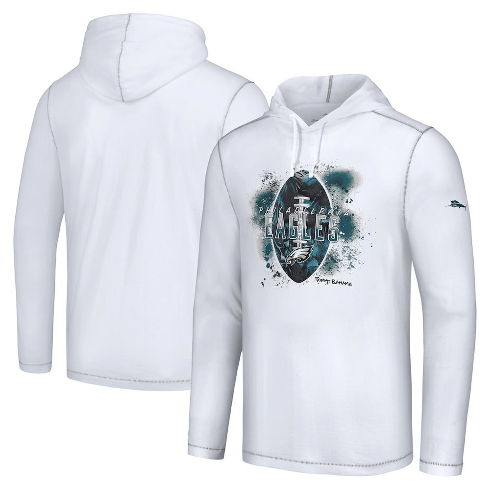 Philadelphia Eagles Graffiti Touchdown Pullover Hoodie White | Tommy Bahama