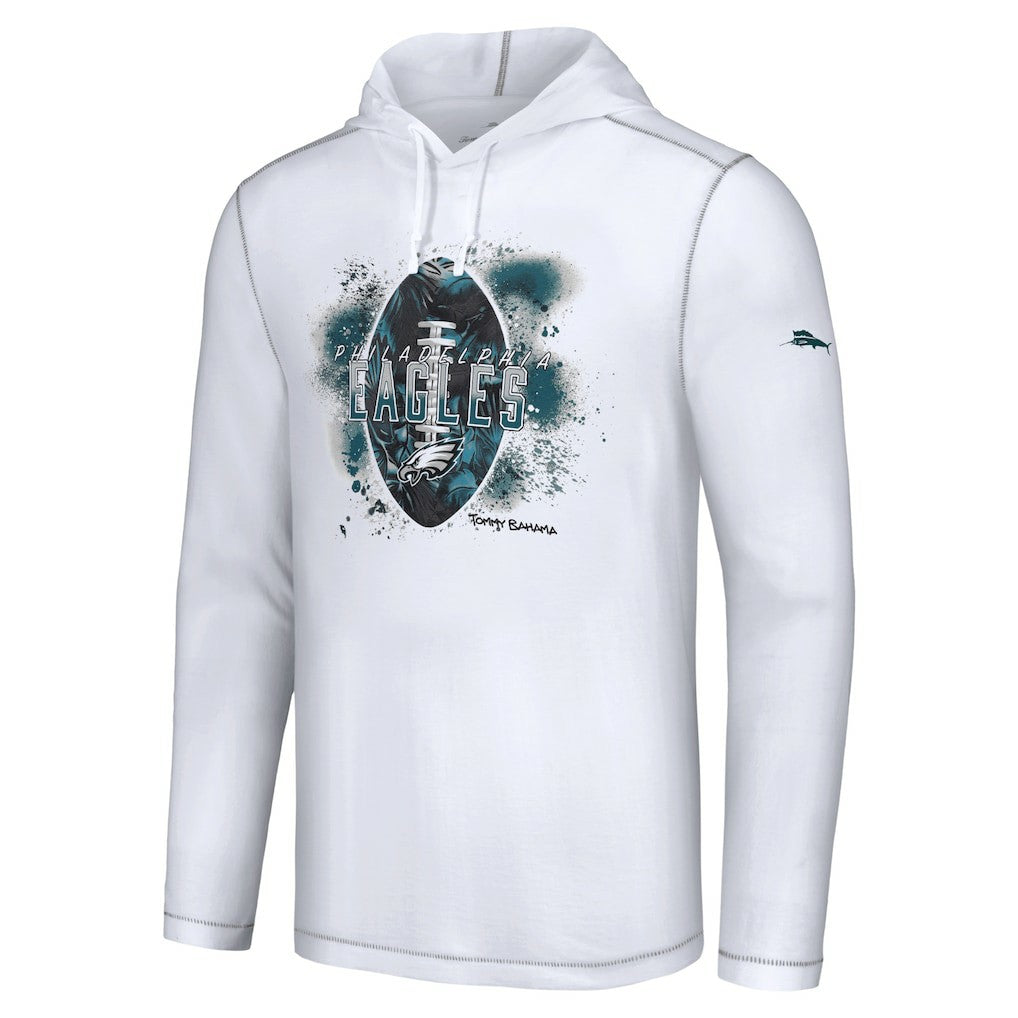 Philadelphia Eagles Graffiti Touchdown Pullover Hoodie White | Tommy Bahama