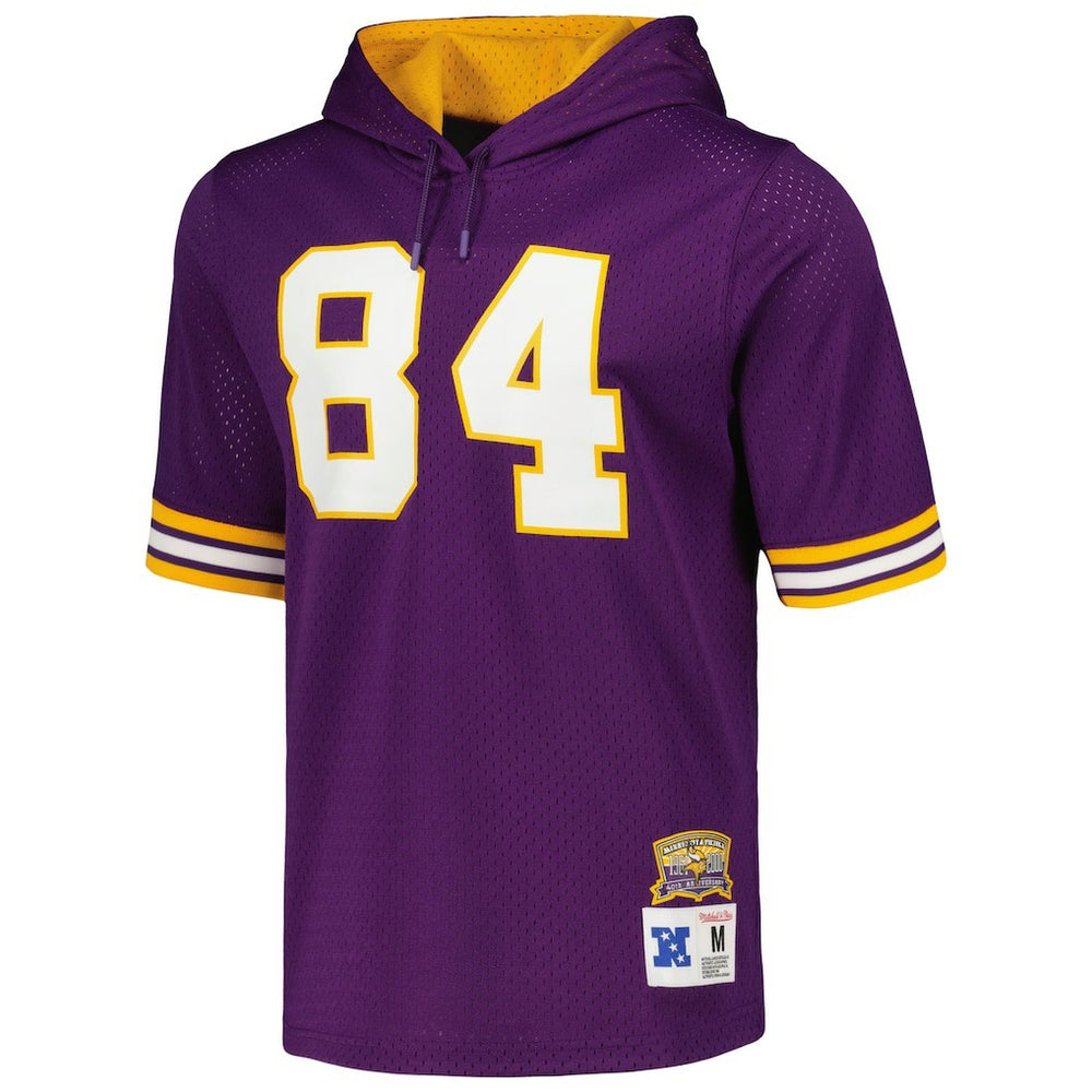 Randy Moss Minnesota Vikings Retired Player Name & Number Mesh Hoodie T-Shirt Purple | Mitchell & Ness