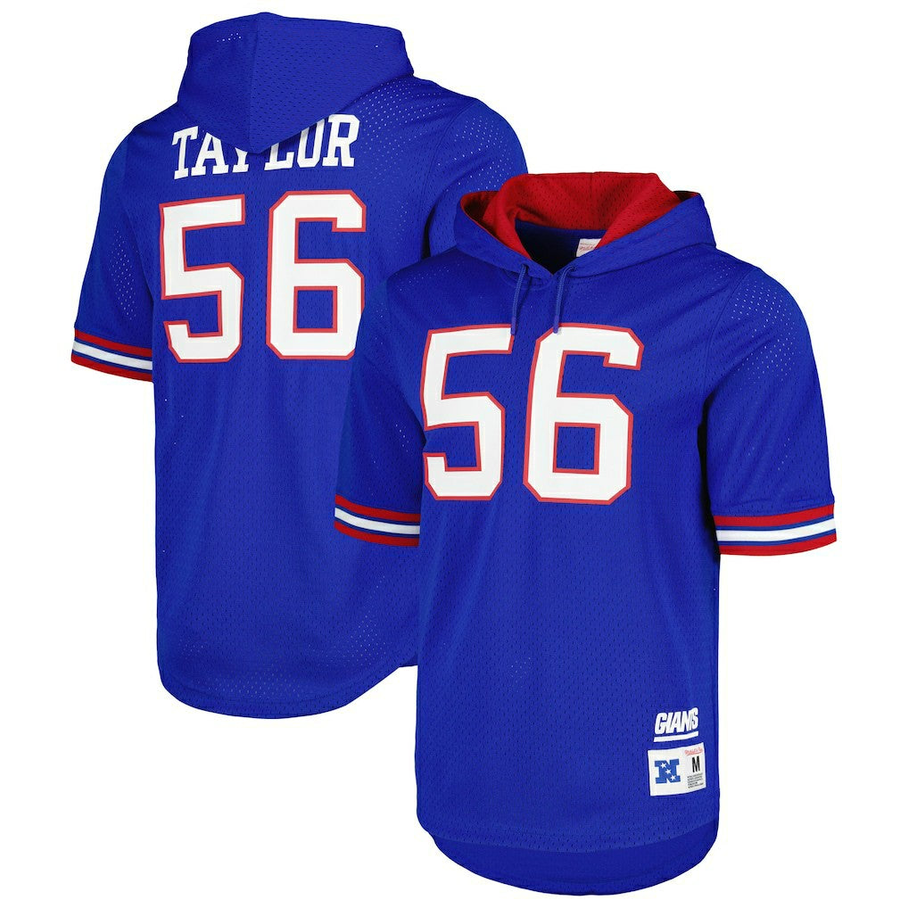 Lawrence Taylor New York Giants Retired Player Name & Number Mesh Hoodie T-Shirt Royal | Mitchell & Ness