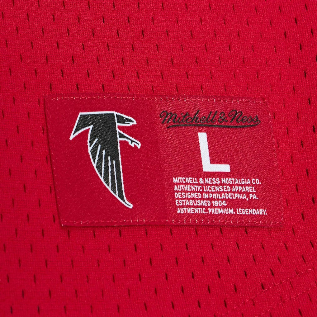Deion Sanders Atlanta Falcons Retired Player Name & Number Mesh Top Red | Mitchell & Ness