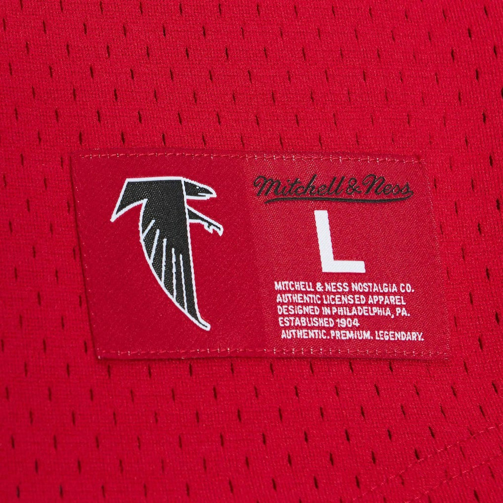 Deion Sanders Atlanta Falcons Retired Player Name & Number Mesh Top Red | Mitchell & Ness