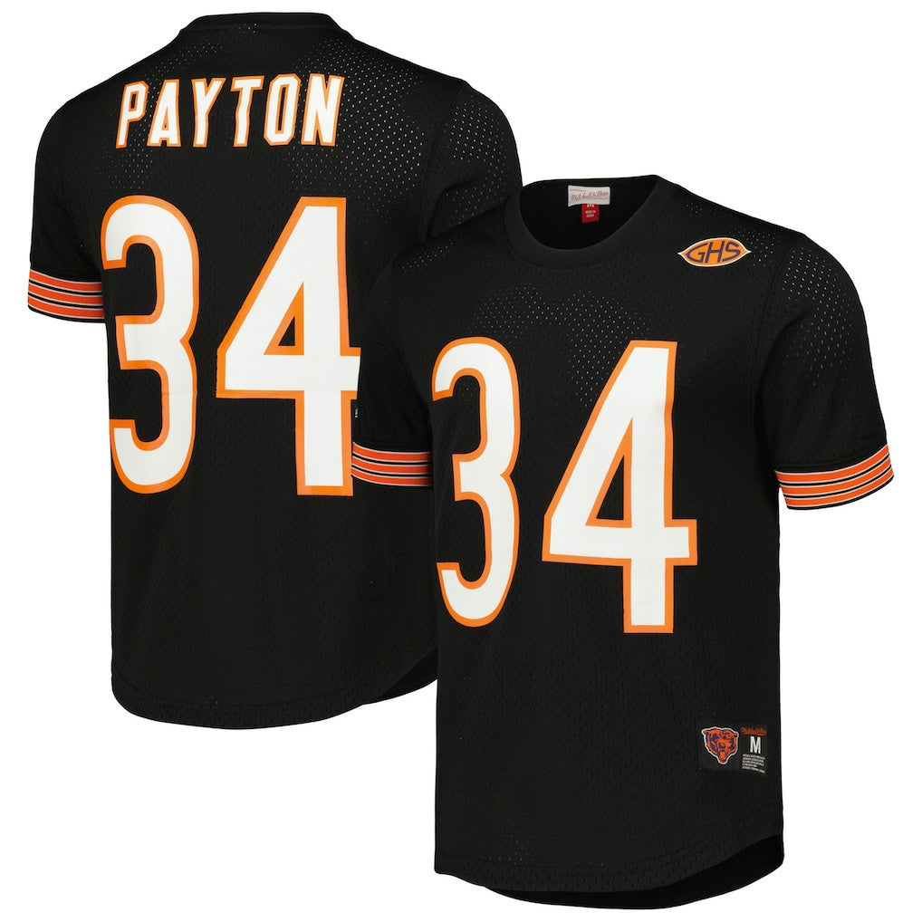 Walter Payton Chicago Bears Retired Player Name & Number Mesh Top Black | Mitchell & Ness