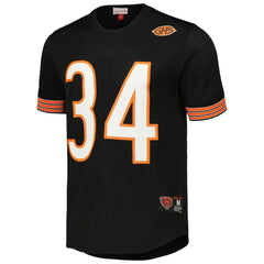Walter Payton Chicago Bears Retired Player Name & Number Mesh Top Black | Mitchell & Ness