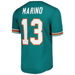 Dan Marino Miami Dolphins Retired Player Name & Number Mesh Top Aqua | Mitchell & Ness