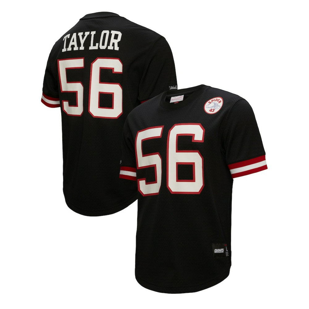Lawrence Taylor New York Giants Retired Player Name & Number Mesh Top Black | Mitchell & Ness