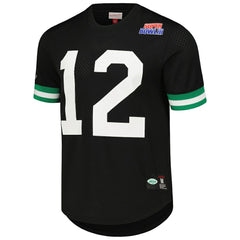 Joe Namath New York Jets Retired Player Name & Number Mesh Top Black | Mitchell & Ness
