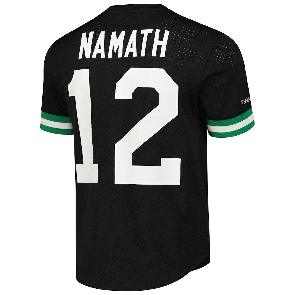 Joe Namath New York Jets Retired Player Name & Number Mesh Top Black | Mitchell & Ness