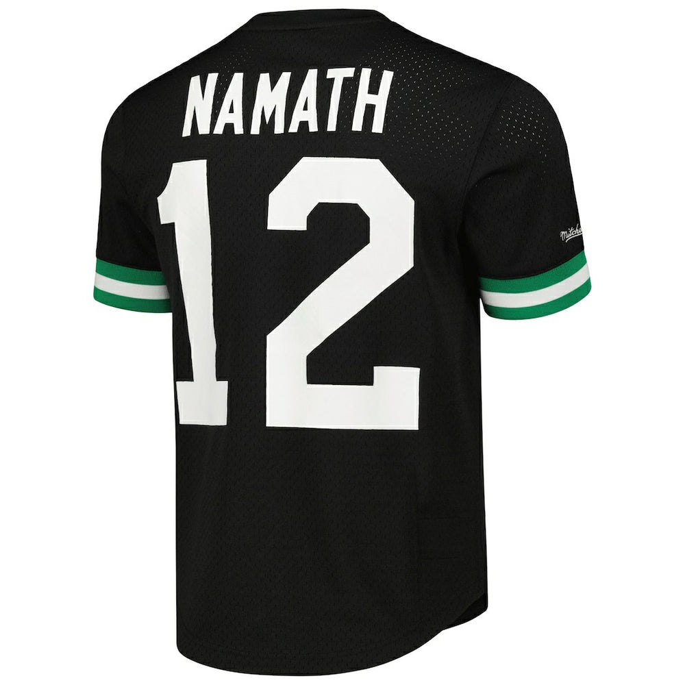 Joe Namath New York Jets Retired Player Name & Number Mesh Top Black | Mitchell & Ness