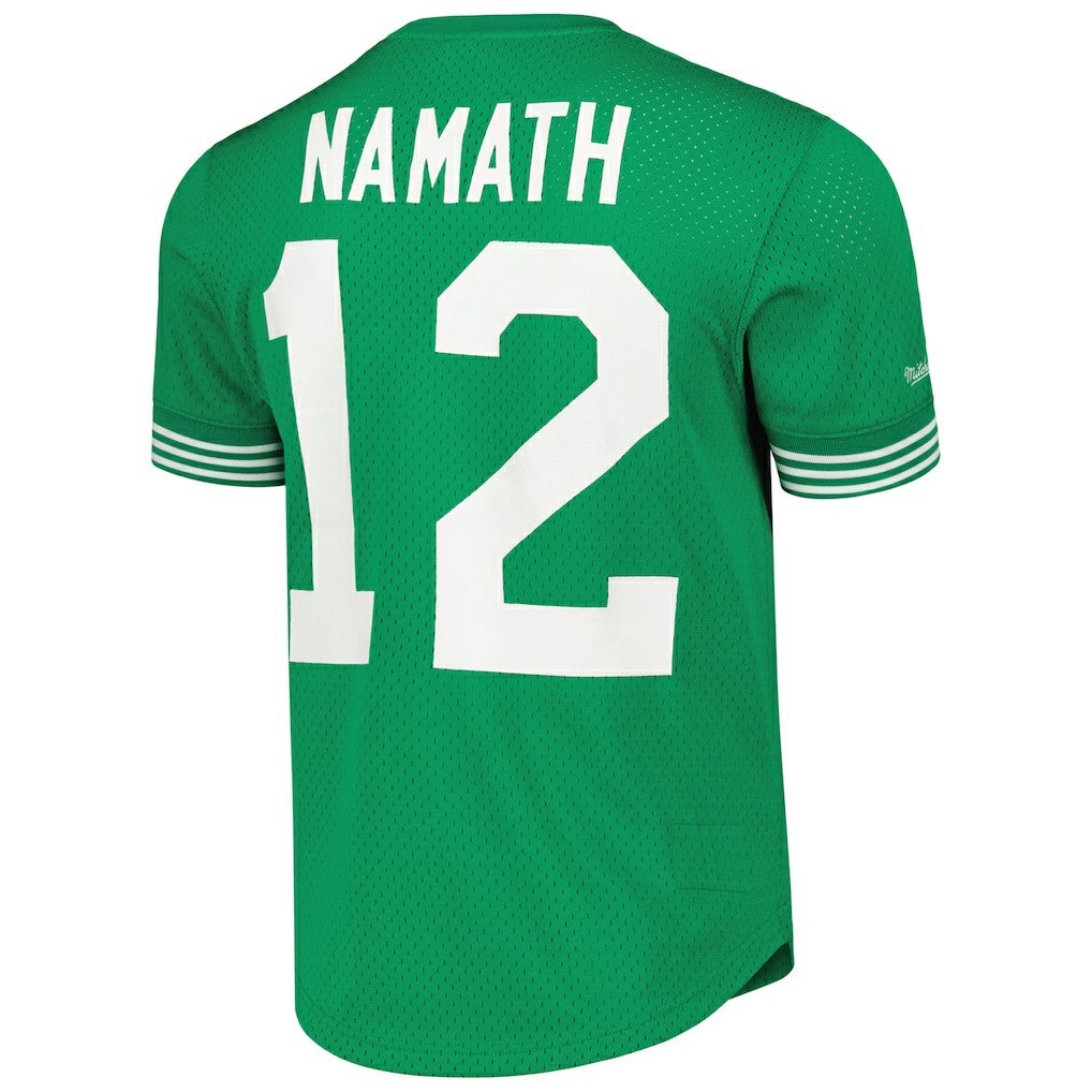 Joe Namath New York Jets Retired Player Name & Number Mesh Top Kelly Green | Mitchell & Ness
