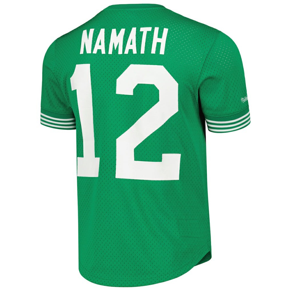 Joe Namath New York Jets Retired Player Name & Number Mesh Top Kelly Green | Mitchell & Ness