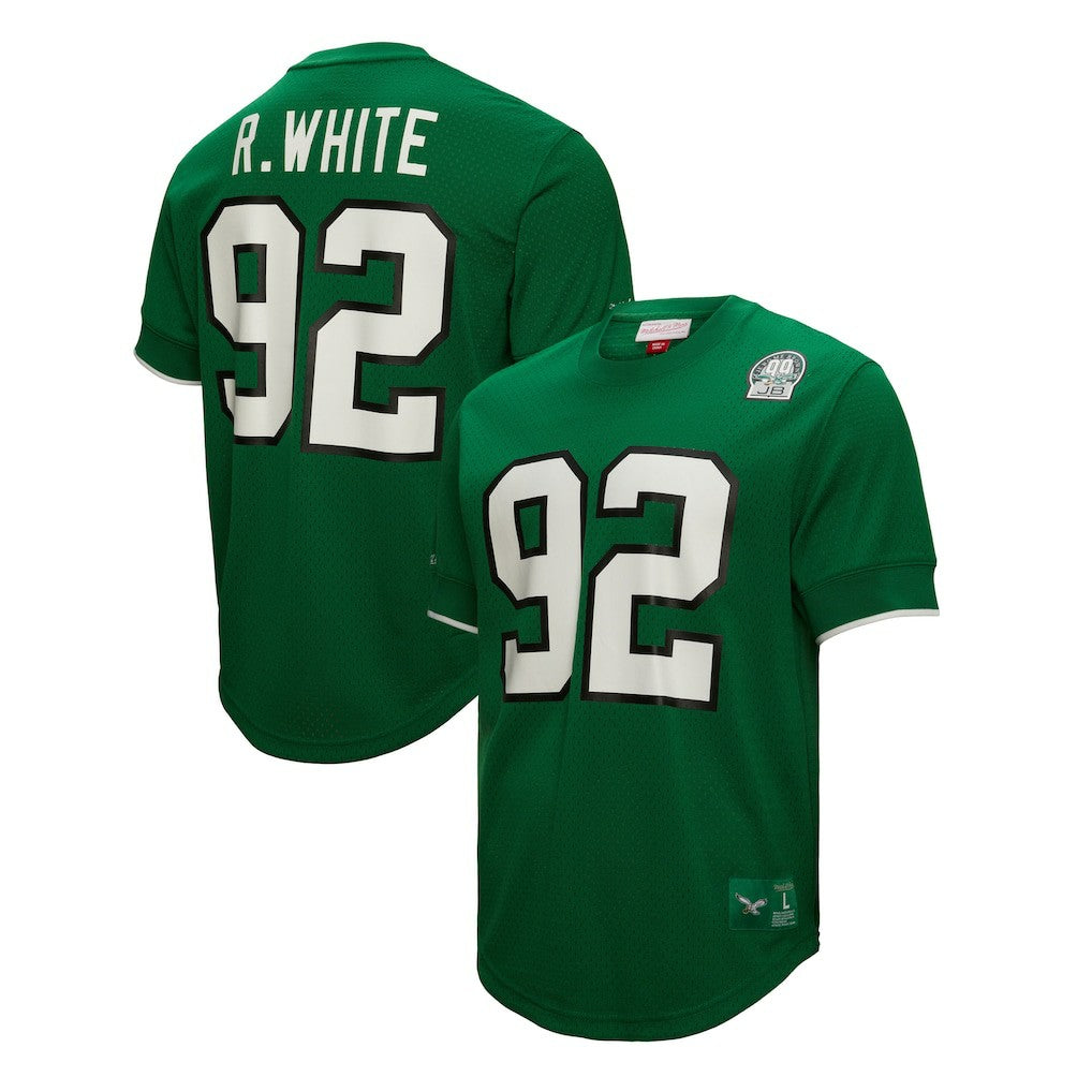 Reggie White Philadelphia Eagles Retired Player Name & Number Mesh Top Kelly Green | Mitchell & Ness