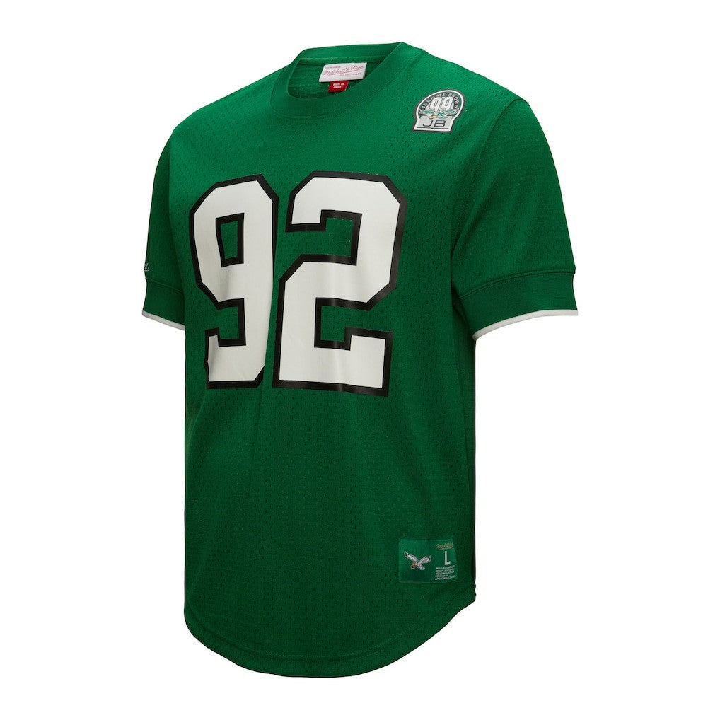 Reggie White Philadelphia Eagles Retired Player Name & Number Mesh Top Kelly Green | Mitchell & Ness