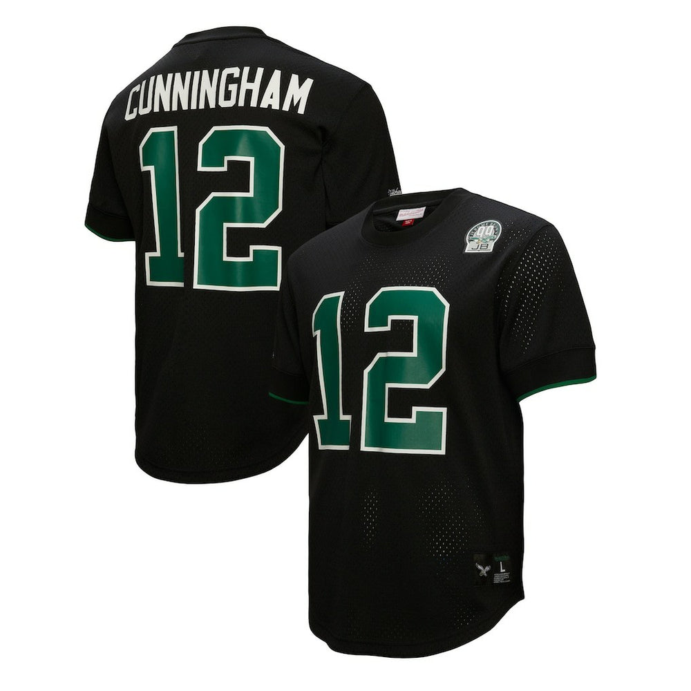 Randall Cunningham Philadelphia Eagles Retired Player Name & Number Mesh Top Black | Mitchell & Ness