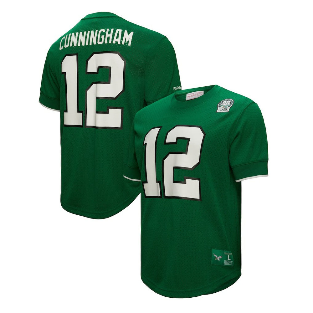 Randall Cunningham Philadelphia Eagles Retired Player Name & Number Mesh Top Kelly Green | Mitchell & Ness