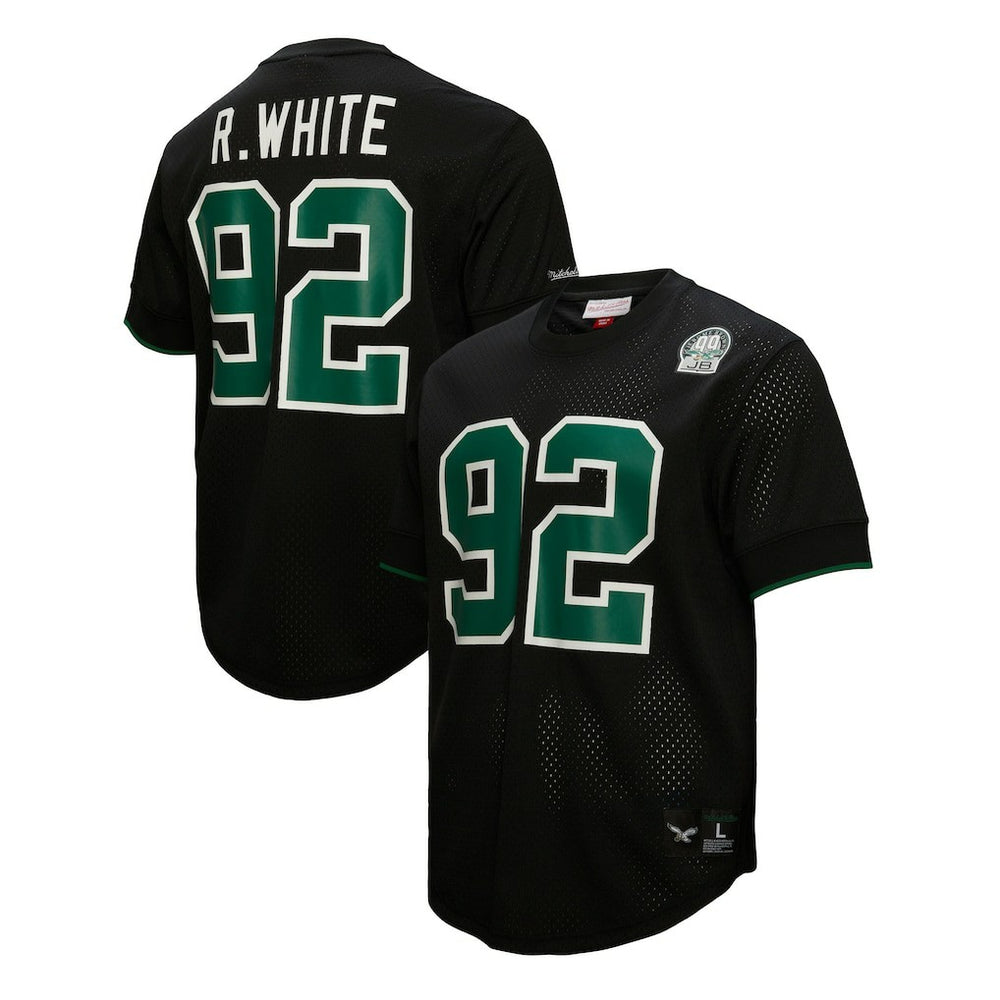 Reggie White Philadelphia Eagles Retired Player Name & Number Mesh Top Black | Mitchell & Ness