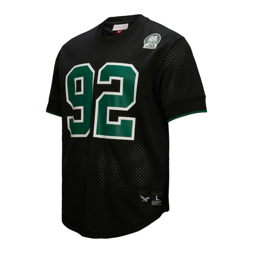 Reggie White Philadelphia Eagles Retired Player Name & Number Mesh Top Black | Mitchell & Ness