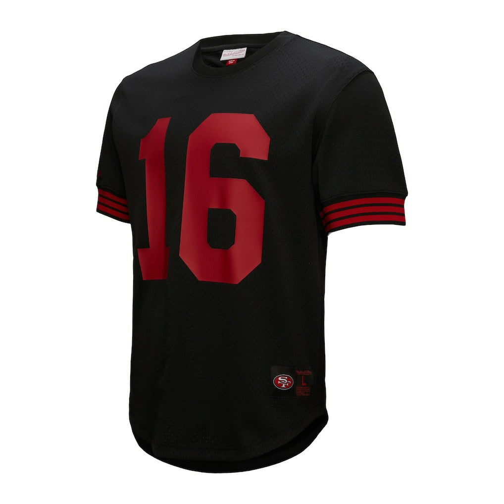 Joe Montana San Francisco 49ers Retired Player Name & Number Mesh Top Black | Mitchell & Ness