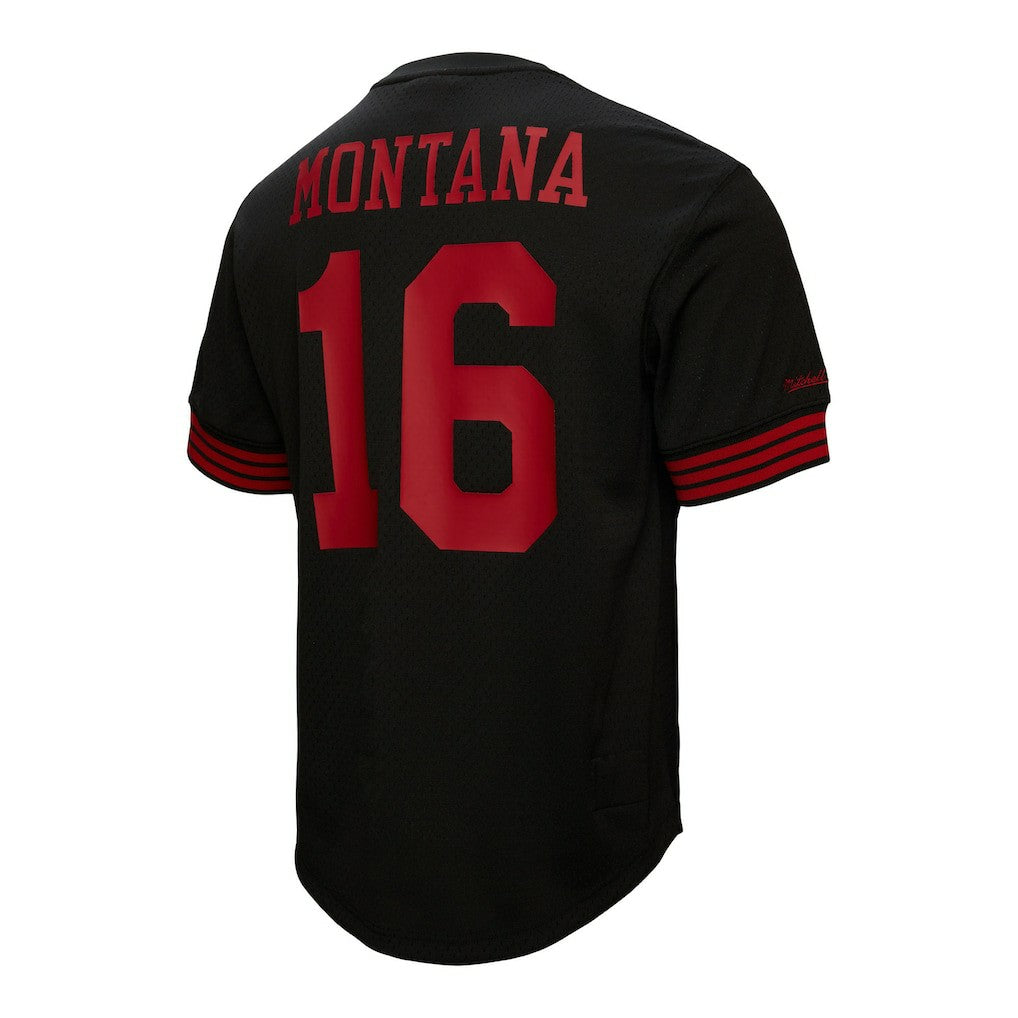 Joe Montana San Francisco 49ers Retired Player Name & Number Mesh Top Black | Mitchell & Ness