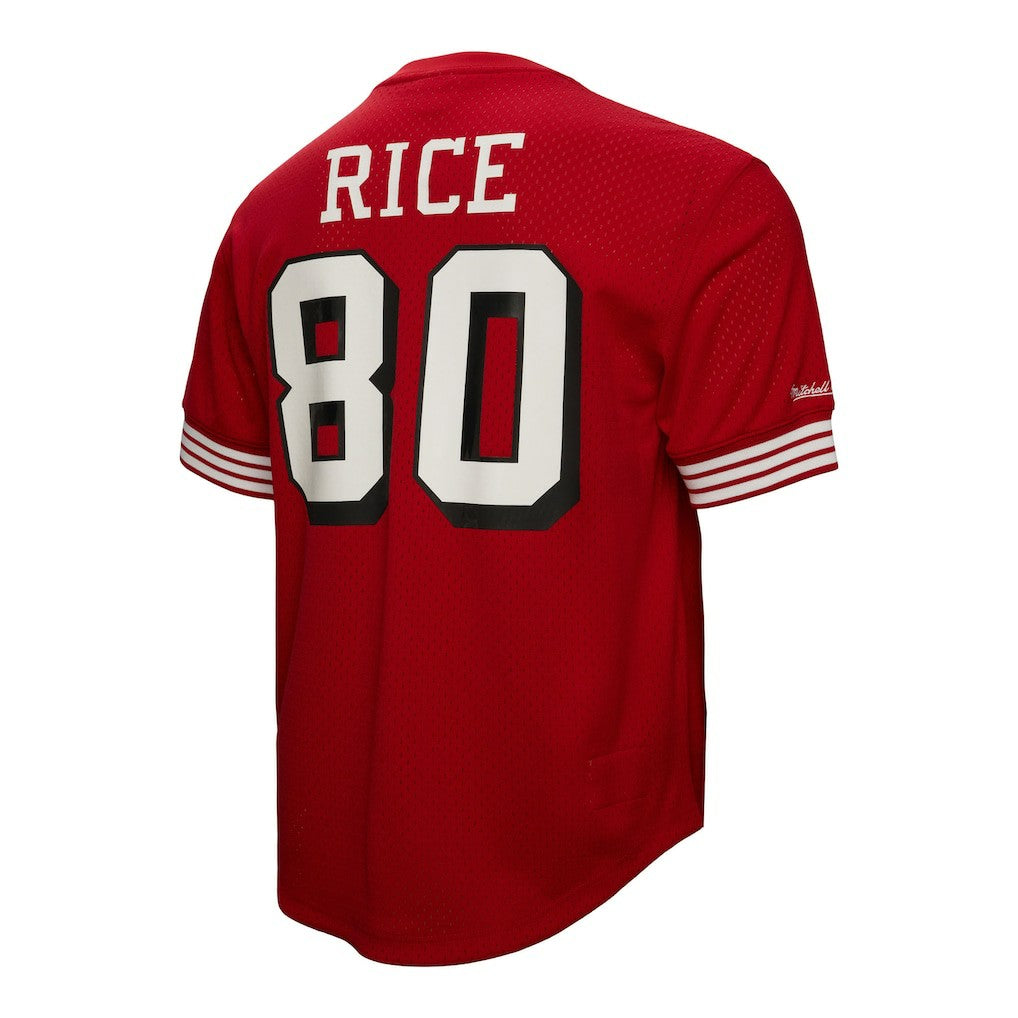 Jerry Rice San Francisco 49ers Retired Player Name & Number Mesh Top Scarlet | Mitchell & Ness