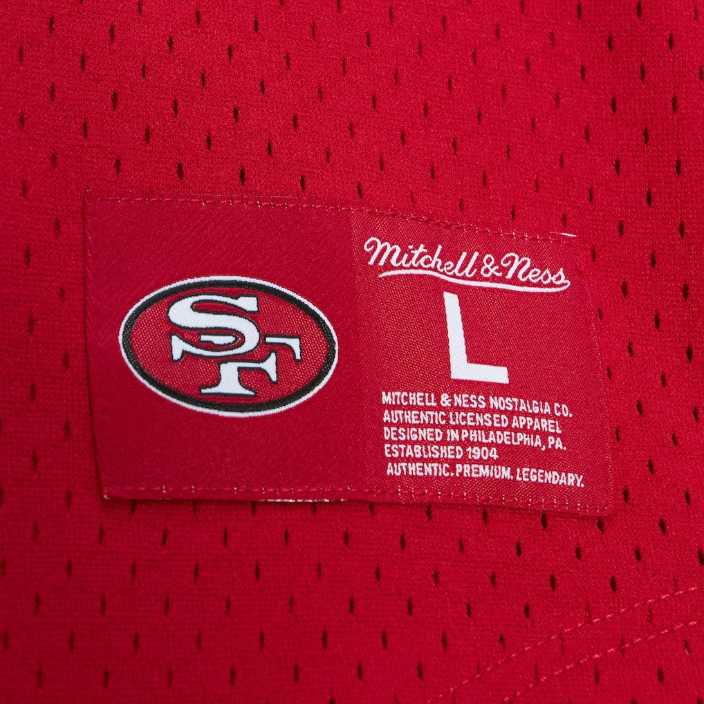 Jerry Rice San Francisco 49ers Retired Player Name & Number Mesh Top Scarlet | Mitchell & Ness