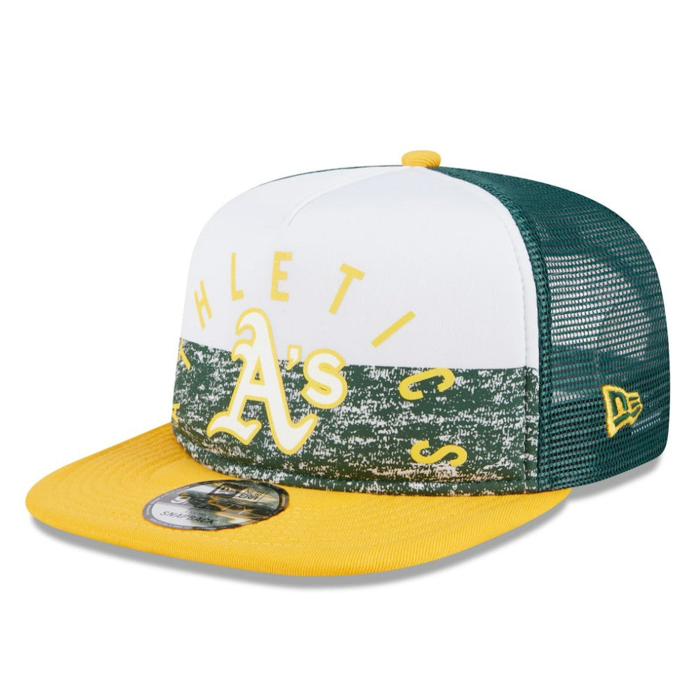 Athletics New Era Team Foam Front A-Frame Trucker 9FIFTY Snapback Hat - MLB