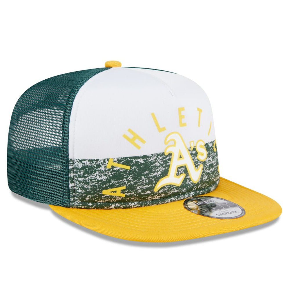 Athletics New Era Team Foam Front A-Frame Trucker 9FIFTY Snapback Hat - MLB