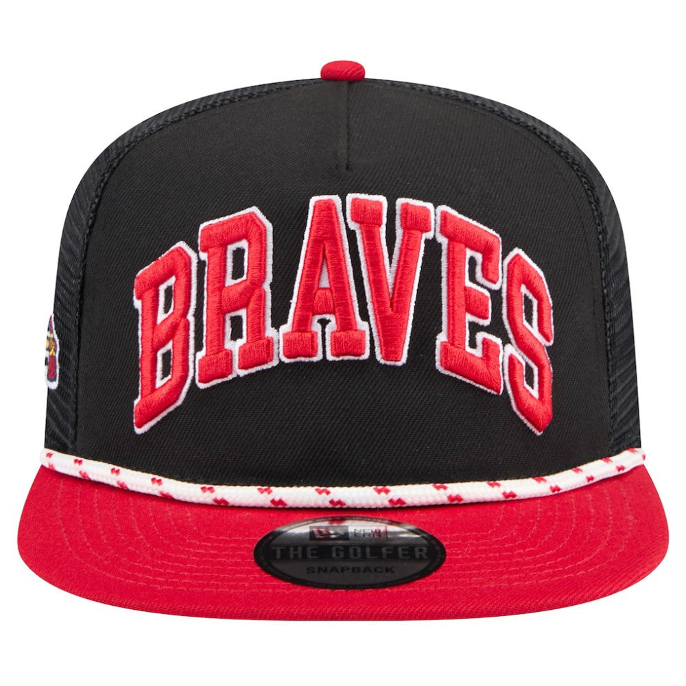 Atlanta Braves New Era Throwback Meshback Golfer Hat - MLB