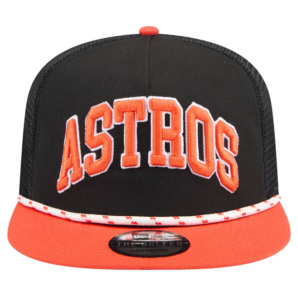 Houston Astros New Era Throwback Meshback Golfer Hat - MLB