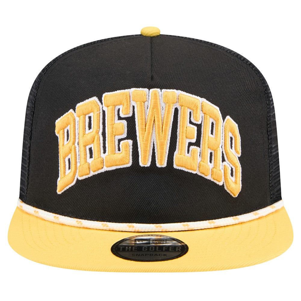 Milwaukee Brewers New Era Throwback Meshback Golfer Hat - MLB