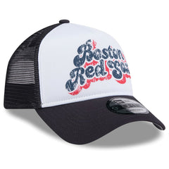 Boston Red Sox New Era Women's Throwback Team Foam Front A-Frame Trucker 9FORTY Adjustable Hat - MLB