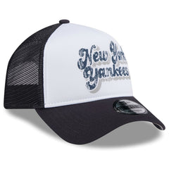 New York Yankees New Era Women's Throwback Team Foam Front A-Frame Trucker 9FORTY Adjustable Hat - MLB