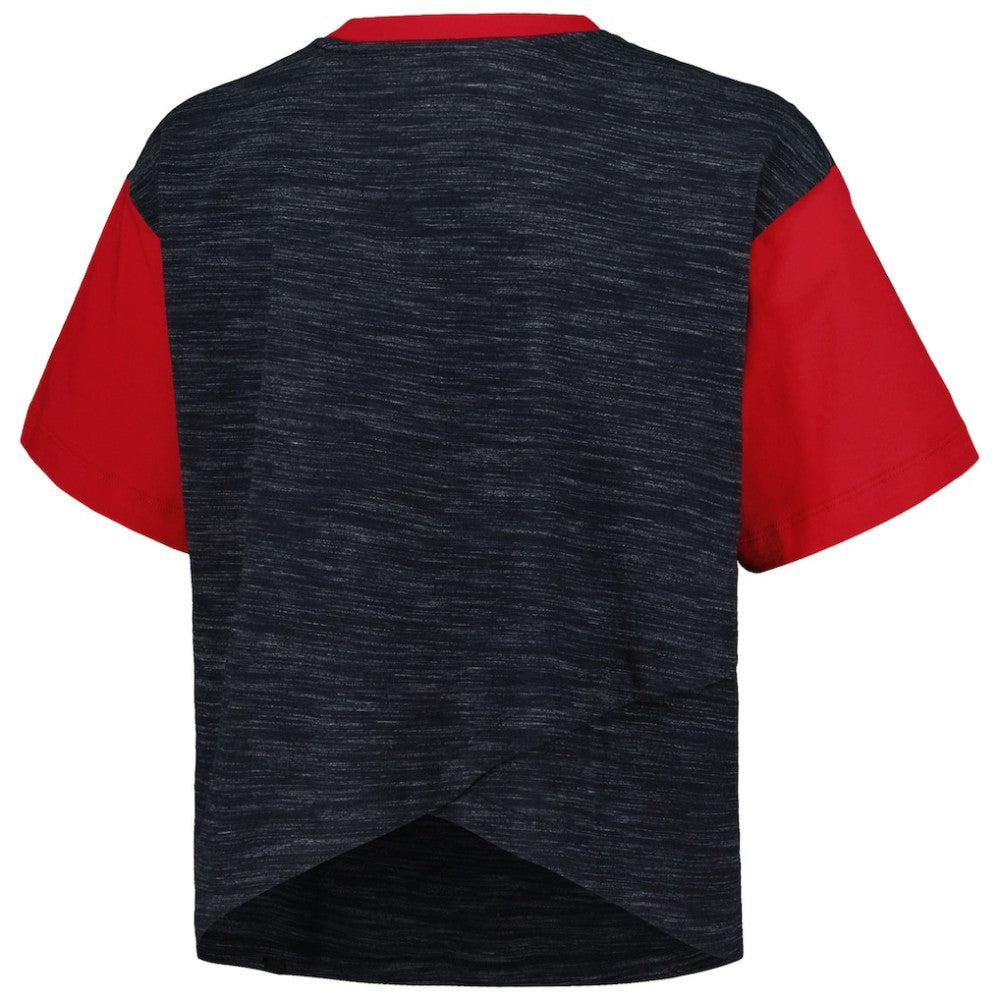 USWNT 5th & Ocean by New Era Women's Athletic Cross Back Cropped T-Shirt Navy | New Era