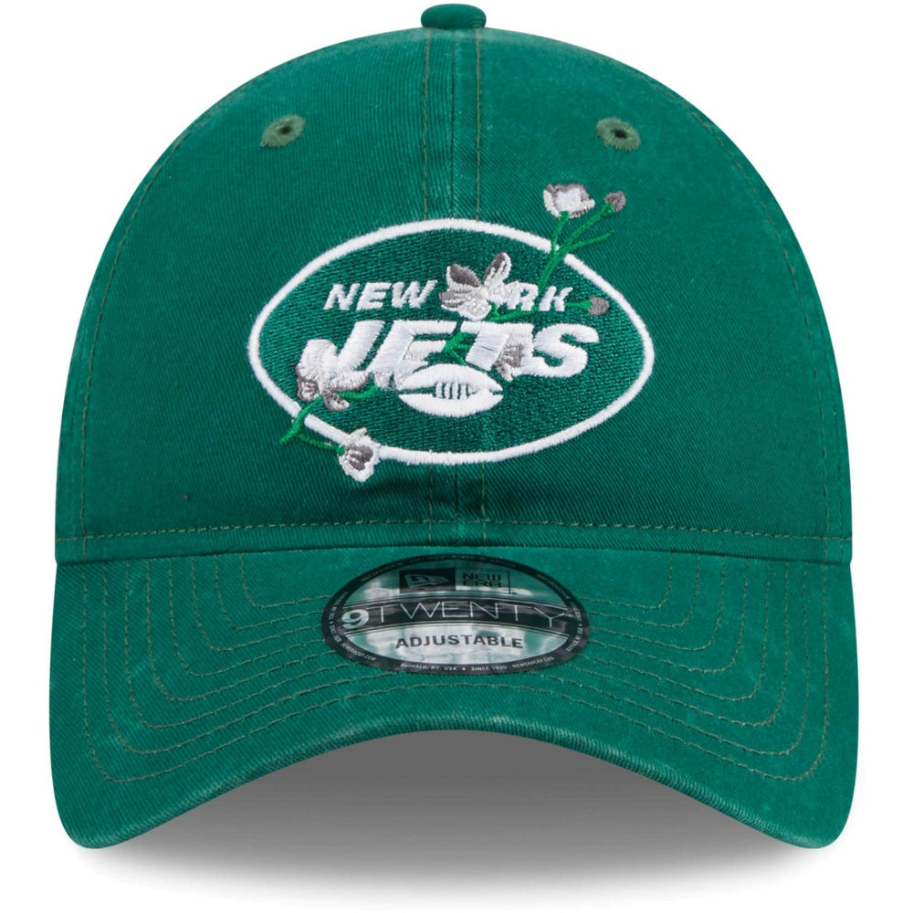 New York Jets New Era Women's Game Day Flower 9TWENTY Adjustable Hat Green | NFL