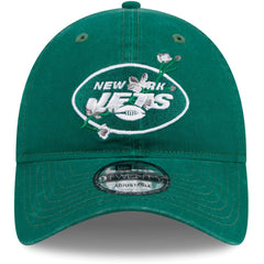 New York Jets New Era Women's Game Day Flower 9TWENTY Adjustable Hat Green | NFL