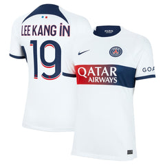 Lee Kang In Paris Saint-Germain Women's 2023/24 Away Stadium Replica Player Jersey White | Nike