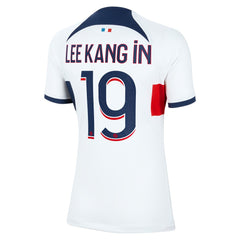 Lee Kang In Paris Saint-Germain Women's 2023/24 Away Stadium Replica Player Jersey White | Nike
