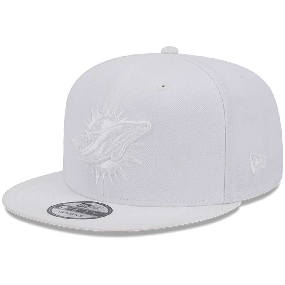 Miami Dolphins New Era Main White on White 9FIFTY Snapback Hat | NFL