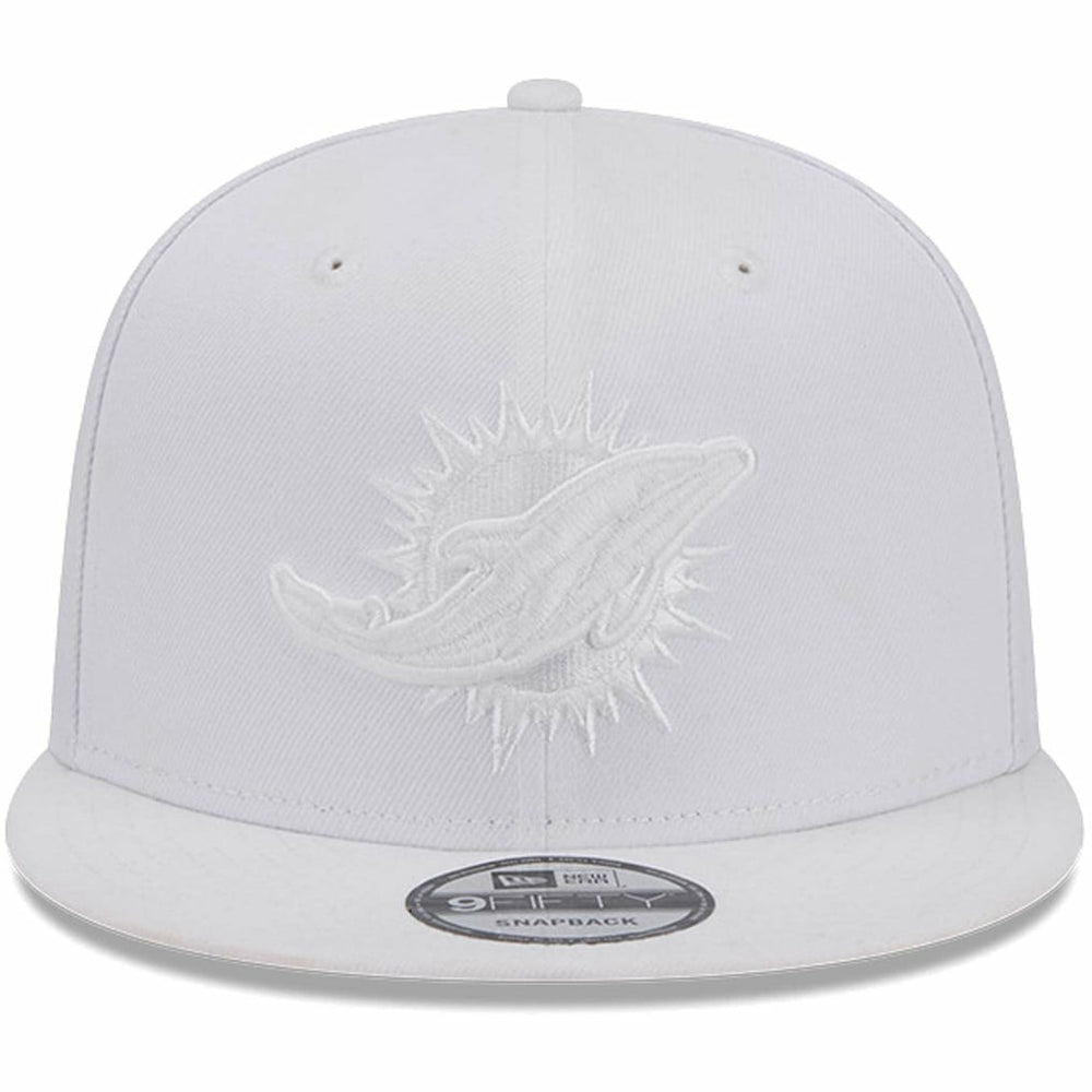 Miami Dolphins New Era Main White on White 9FIFTY Snapback Hat | NFL