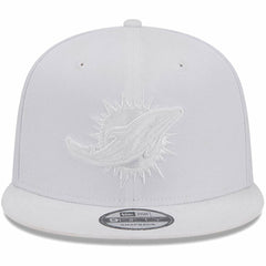 Miami Dolphins New Era Main White on White 9FIFTY Snapback Hat | NFL