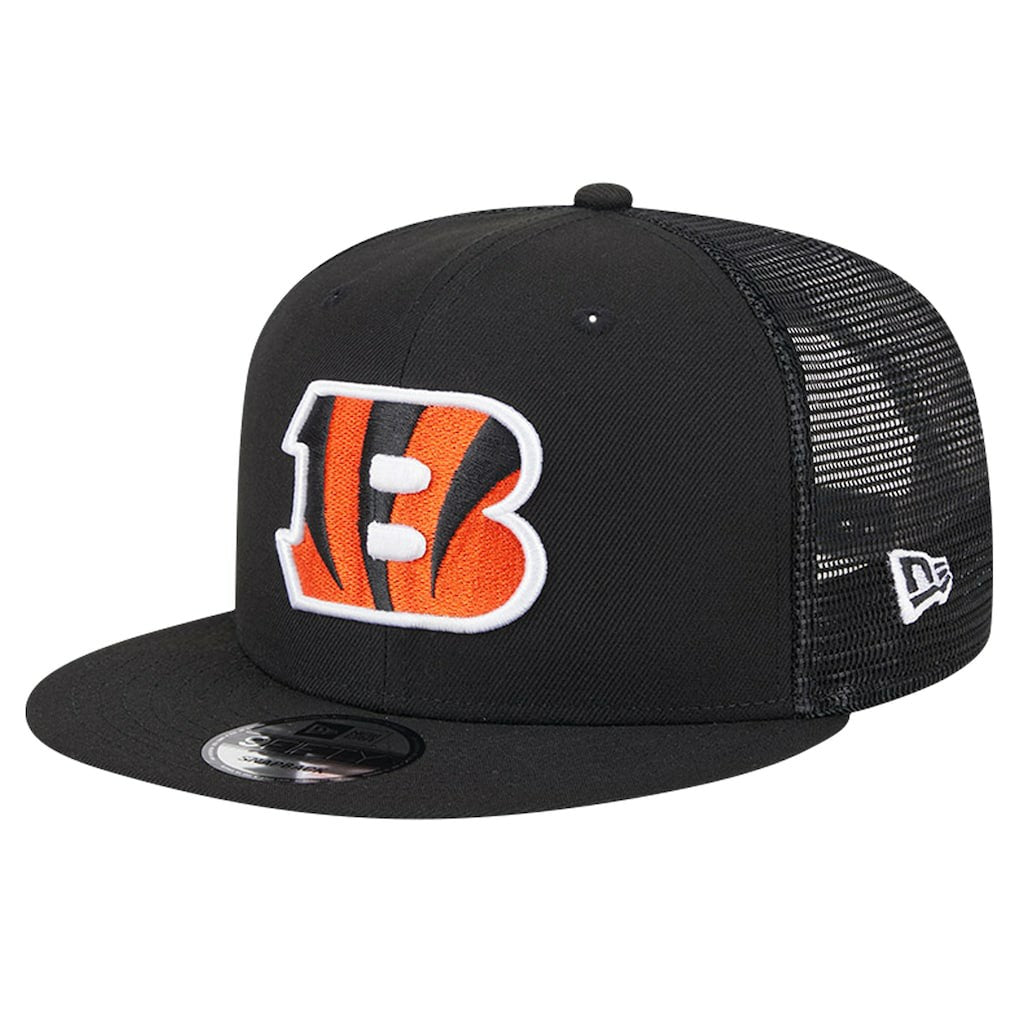 Cincinnati Bengals New Era Main Trucker 9FIFTY Snapback Hat Black | NFL