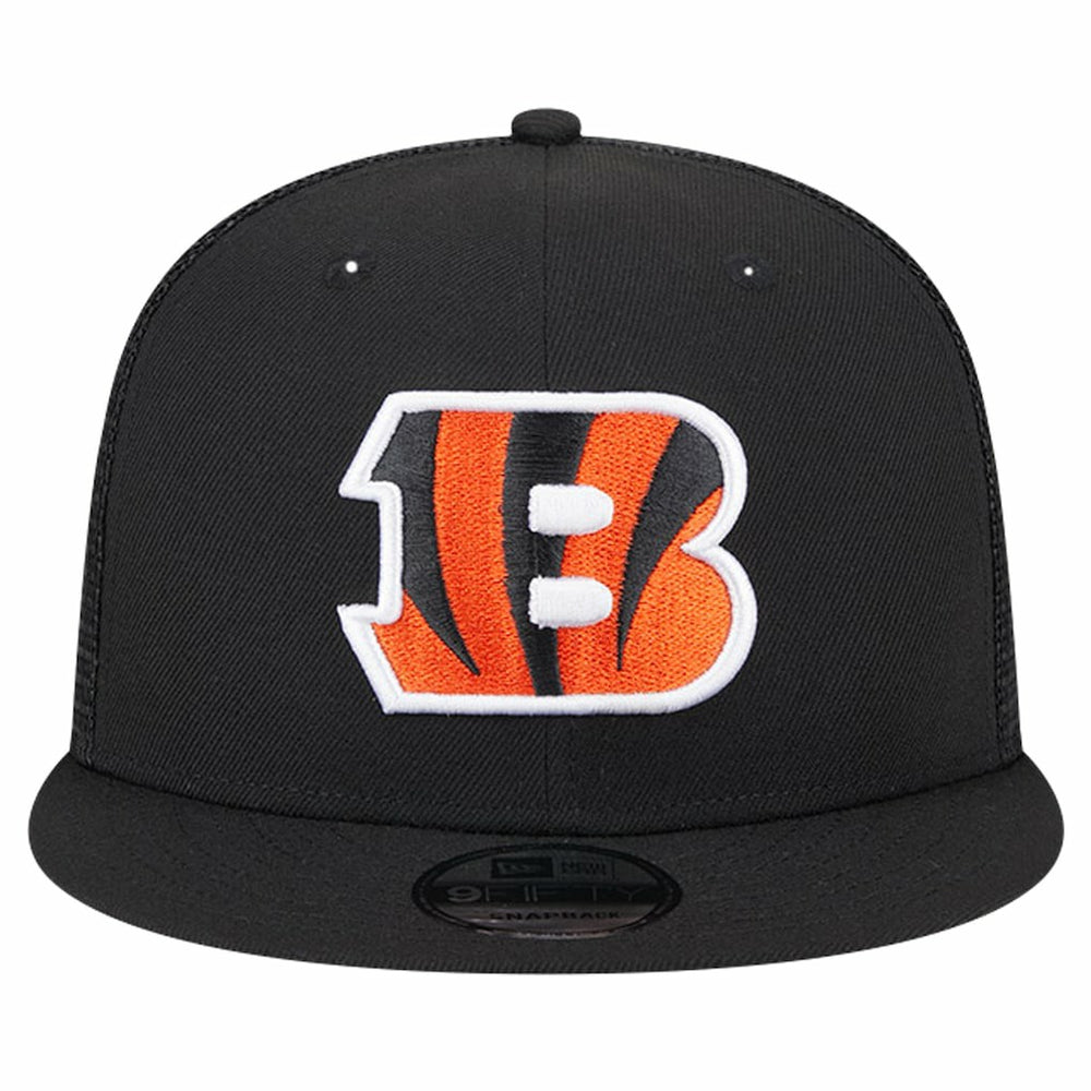 Cincinnati Bengals New Era Main Trucker 9FIFTY Snapback Hat Black | NFL