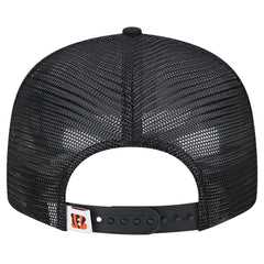 Cincinnati Bengals New Era Main Trucker 9FIFTY Snapback Hat Black | NFL