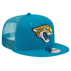 Jacksonville Jaguars New Era Main Trucker 9FIFTY Snapback Hat Teal | NFL