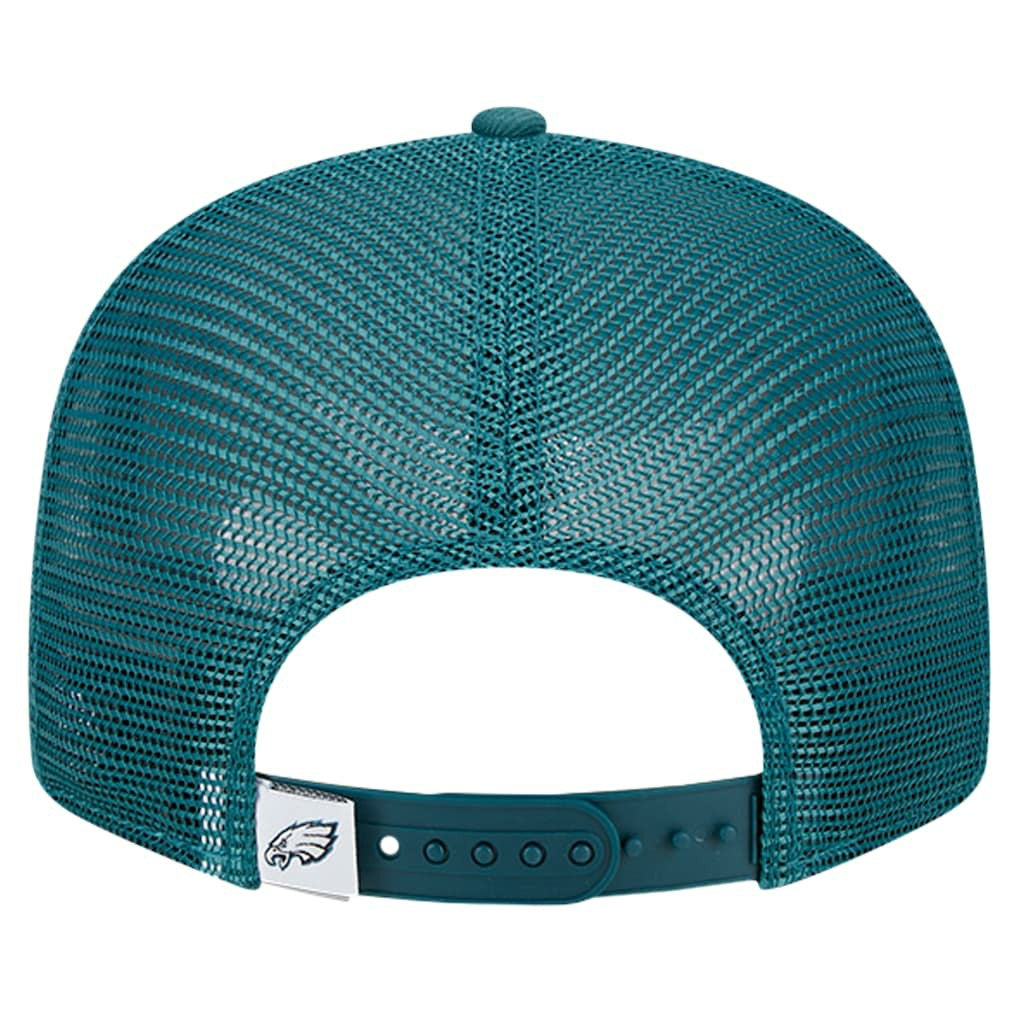 Philadelphia Eagles New Era Main Trucker 9FIFTY Snapback Hat Midnight Green | NFL