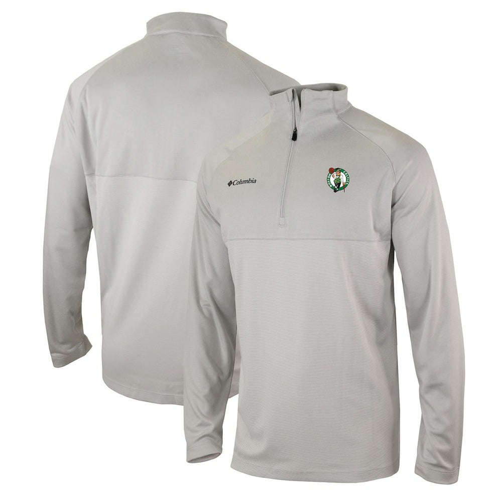 Boston Celtics Omni-Wick Rockin' It Quarter-Zip Pullover Top Heather Gray - NBA