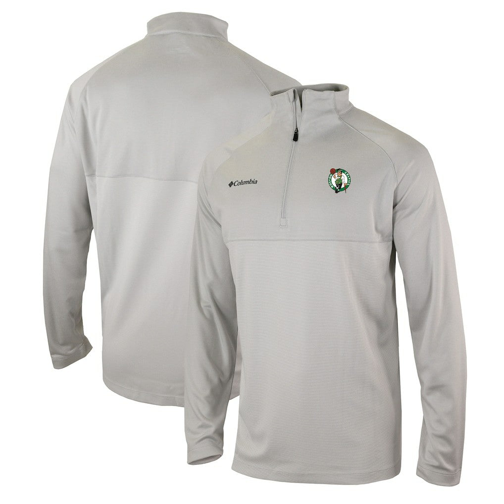 Boston Celtics Omni-Wick Rockin' It Quarter-Zip Pullover Top Heather Gray - NBA