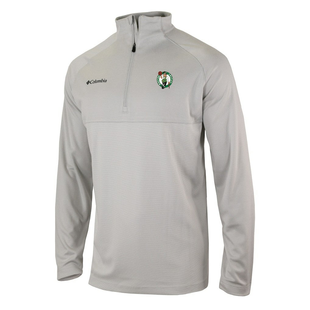 Boston Celtics Omni-Wick Rockin' It Quarter-Zip Pullover Top Heather Gray - NBA