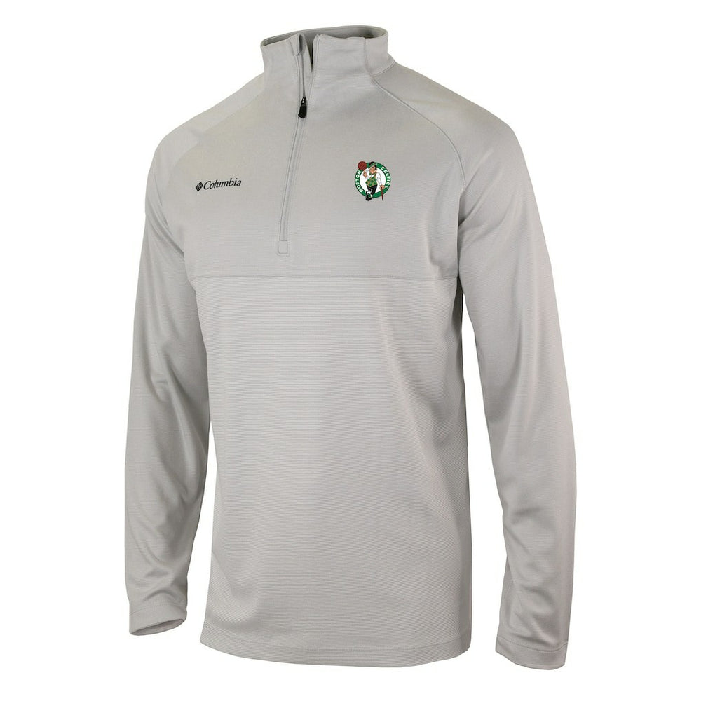 Boston Celtics Omni-Wick Rockin' It Quarter-Zip Pullover Top Heather Gray - NBA